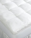 Sink into softness. Featuring 2 of soft, supportive and cool-to-the-touch Avena foam and 2 of plush polyester fiberfill, this Martha Stewart Collection mattress topper tops off your bed with comfort and loft. Removable cotton cover.