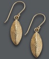 Glitter and glam. Studio Silver's dazzling drop earrings feature unique marquise shape and sparkling surface crafted from 18k gold over sterling silver. Approximate drop: 1-1/2 inches.