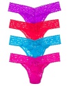A soft stretchy lace original style thong with a thick signature lace waistband in new fashion colors!