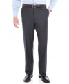 A subtle navy plaid adds a fine line to your dress wardrobe. These pants from Lauren by Ralph Lauren make the cut.