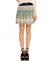 Material Girl puts a trend-right spin on a classic a-line skirt, using a mixed tribal print to elevate this mini from simply cute to incredibly chic!