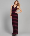 INC combines the on-trend maxi dress with sporty styling and nautical-inspired stripes. Perfect with wedge heels or flip flops for a more casual look.