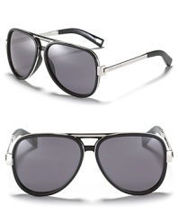 Marc Jacobs' metal-accented aviators exude luxe style.