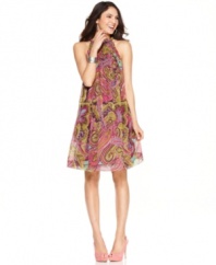 Pretty colors, bold prints and a touch of retro-inspired glamour -- One World's dress really does have it all!