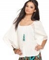 Oh-so boho, this gauzy Bar III poncho-style top is perfect for a free-spirited spring look!