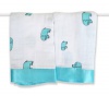 aden + anais 2 Pack Cotton Muslin Issie Security Blankets, Declan Elephant