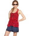 A hot spring layering piece, this Bar III crochet lace tank is perfect for adds on-trend texture to any outfit!
