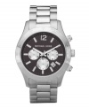 A dashing classic: a precise stainless steel chronograph by Michael Kors.