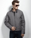 Stay sleek, no matter the weather, in this jacket from INC International Concepts.