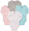 Floral Dot Long Sleeve Bodysuit 4 Pack by Carter's - 6 months