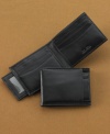 This Tasso Elba leather wallet has double the sleek convenience in a two-in-one design.