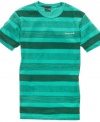 Stripe it rich. This tee from Volcom runs the paces for the weekend.