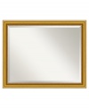 With a beveled edge and radiant frame, the Townhouse Gold wall mirror is a reflection of extraordinary taste. Subtle beading accents the inner edge for an added touch of finery. Sized to impress, it's thoroughly stunning in an entranceway or dining room.