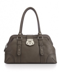 Thoughtfully sophisticated details like a sleek shape and a foldover padlock closure make this the perfect work bag.