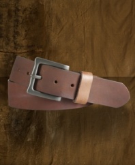A rugged finishing touch to any laid-back look, this supple leather belt is artfully adorned with weathered beads for a tribal twist.