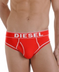 Great underwear fashion isn't a stretch with these colorful briefs from Diesel.