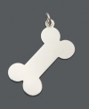 The perfect way to commemorate your furriest best friend. This charm by Rembrandt will make the perfect addition to your charm bracelet or necklace. Crafted in sterling silver, engravable charm features a polished dog bone. Approximate drop: 1-1/4 inches.