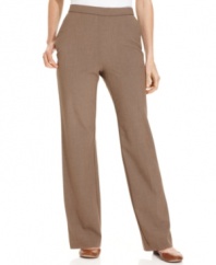Get a sleeker, slimmer look in JM Collection's pull-on pants with tummy control features for a flattering fit.