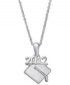 Commemorate his/her special day with a personalized keepsake necklace. Giani Bernini celebrates the class of 2012 with this polished graduation cap pendant. Crafted in sterling silver. Approximate length: 16 inches. Approximate drop: 1/2 inch.