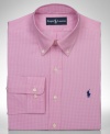 Round out your wardrobe of dress shirt with this fresh checked shirt from Polo Ralph Lauren.