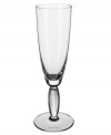 Bring contemporary refreshment to casual country tables with the New Cottage champagne flute. The ridged stem separates a smooth bowl and base for a uniquely balanced look.