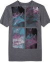 Breathe new life into your short-sleeved style with this heathered graphic t-shirt from Marc Ecko Cut & Sew.