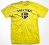 Sweden Flag Shield International Soccer Mens T-shirt, Swedish National Pride Mens Shirt