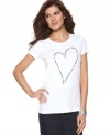 Look good while doing good: support the American Heart Association's Go Red For Women campaign with Ellen Tracy's adorable heart-printed tee!