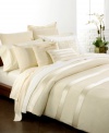 Elegant simplicity! The Essentials Ivory quilt from Donna Karan adds elegance and comfort to your bed with perfectly tailored puckered stitch details.