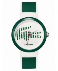 Show your stripes with this stylish unisex Goa watch from Lacoste.