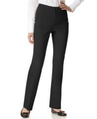 Sleek and sophisticated, these J Jones New York pants feature side-zip styling and a comfy elastic waistband for ease of wear.