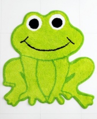 Hop to it! This cheerful Froggy bath rug makes bath time a time for smiles in pure, tufted cotton.