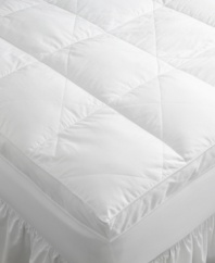 Sink into Hotel Collection luxury. Featuring a quilted cotton cover and a lofty layer of down-alternative fill, this fiberbed boots your bed to a new level of comfort. Featuring a skirt that fits to your mattress to keep the fiberbed in place.