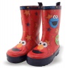 Sesame Street Toddler Rain Boots Featuring Elmo Cookie Monster & Oscar The Grouch Faces