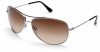 Ray-Ban RB3293 Bubble Wrap Aviator Sunglasses,Silver Frame/Brown Gradient Lens,63 mm