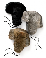 A gorgeous rabbit fur aviator hat ensures a stylish and cozy cold weather season.