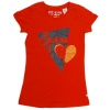 Guess Cutout Heart T-Shirt (Sizes 7 - 16) - orange, 14