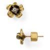 Marc by Marc Jacobs Stone Accented Flower Studs Earrings - Brass OX