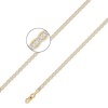 14K Solid 2 Two Tone Yellow White Gold Gucci - Mariner Chain Necklace 3mm (7/64 in.) 18 in.