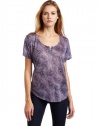 Ella moss Women's Printed V-Neck Top, Periwinkle, X-Small