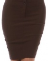 Knee Length High Waist Stretch Pencil Skirt