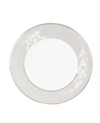 To entertain with grace and style look no further than the Lenox Bellina dinnerware and dishes collection. This elegant bone china accent plate has a delicate floral design with textured white beads finished with stunning platinum trim to accent the perfect table setting. Qualifies for Rebate