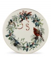 For nearly 150 years, Lenox has been renowned throughout the world as a premier designer and manufacturer of fine tableware. This year, begin a cherished holiday tradition with festive Winter Greetings dinner plates. Its resplendent pattern of red and gold bows accented with sprigs of holly is fresh and lively on snowy white china, making your entertaining table a bountiful expression of holiday cheer.