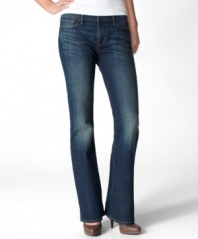 Lithe and sexy, Levi's classic slim curve bootcut jeans are just for you! The antiqued wash gives them a perfectly-worn-in look, too.