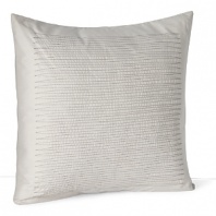 Zig zag stitching imparts a subtle sheen to this simple decorative pillow from Calvin Klein Home.