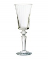 Baccarat raises a glass, elevating formal tables with the spectacularly detailed Mille Nuits water goblet. Strong lines and a beveled texture in weighty, dishwasher-safe crystal lend bold, effortless elegance to every occasion.