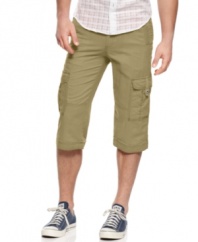 Lengthen your stride with these longer-than-average cargo shorts from INC International Concepts. (Clearance)