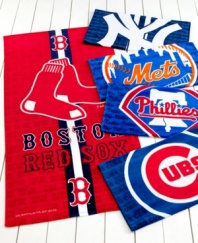 Cheer on your favorite Major League Baseball team from the beach or by the pool with these spirited beach towels. Each cotton towel features the team name and logo.