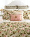 Graceful florals in perennial shades of green and blush pink evoke the tranquility of the English countryside in Lauren Ralph Lauren's Yorkshire Rose sham. Woven of pure cotton. (Clearance)