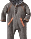 Splendid Littles Baby-boys Infant Colorblock Stripe Active Playsuit, Navy/Carrot, 6-12 Months